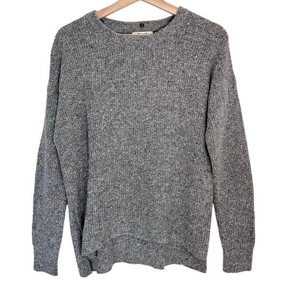 Madewell Convertible Wool Cashmere Sweater Turtleneck Crew Neck | Gray | SZ S - Picture 6 of 14